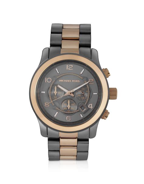 michael kors runway black watch|michael kors oversized runway watch.